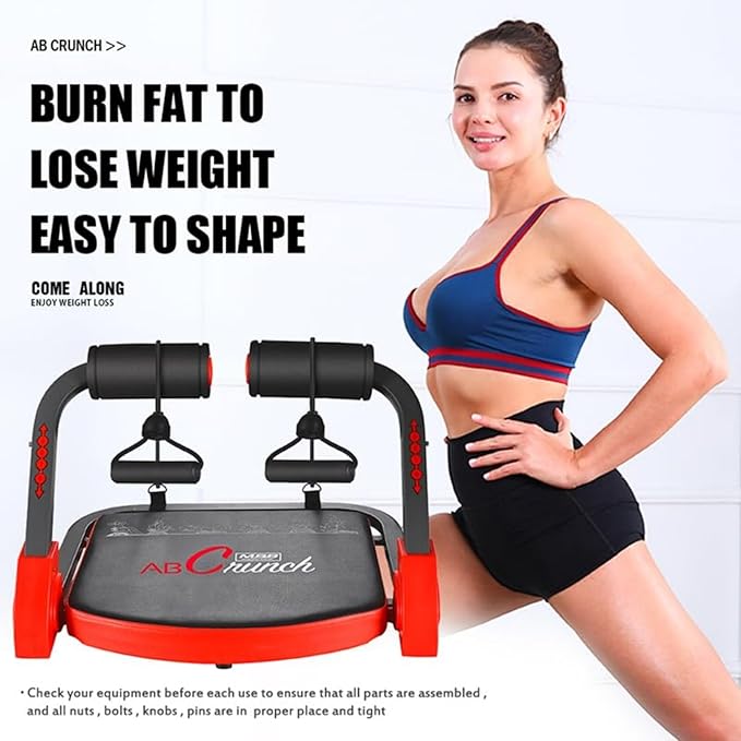 Ab Machine Ab Workout Equipment Sit Up Machine & Exercise Equipment Ab Crunch Machine for Stomach Workout Ab Core Trainer Abdominal Machine for Home Gym with Resistance Bands