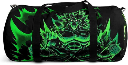 Anime Gym Bag for Women Men - Large Capacity Waterproof Workout Fitness Travel Sports Bags Fashion Street Camping Expandable Carry On Duffle Bag For Couple (Green DBZ) PTY