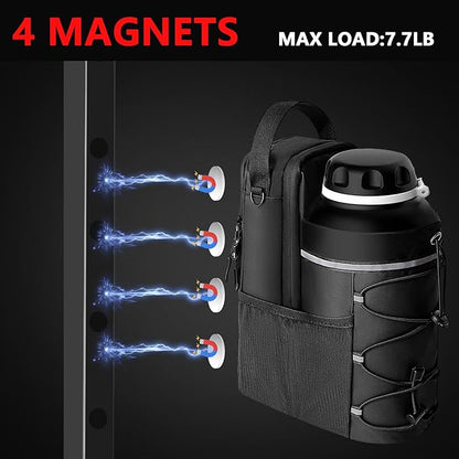 Magnetic Gym Bag for Men and Women, Sling Bottle with Magnetic Attachment, Water Bottle Holder, Gym Pouch, Crossbody Bag for Travel, Work, Sports, Fitness