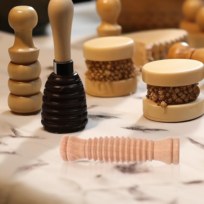 Wooden Massage Roller Stick,Anti Wood Roller Masssager Manuel en Fascia Massage Roller Body Sculpting Tools Body