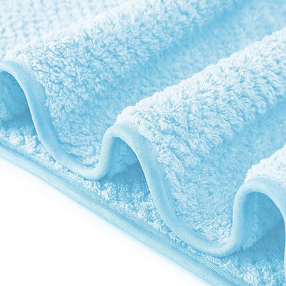 2 Pack Oversized Bath Towel Set 35in x 70in Bath Sheets for Shower Pool Beach Bathroom Super Absorbent Soft Quick Dry Blue Towels(2PCS Blue)