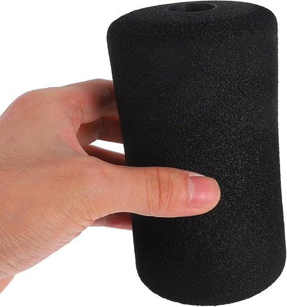POPETPOP 4 Pcs Foot Foam Pads Rollers Replacement: Foam Foot Pad Rollers Tube Cover, Gym Replacement for Weight Bench, Leg Extension, Exercise Machine (Black)