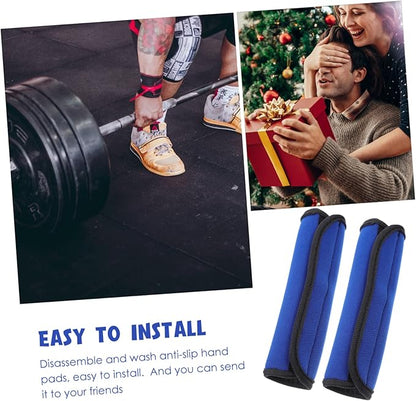 2Pcs Barbell Pad Cover Polyester Anti-slip Protector for Horizontal Bar Weight Lifting Accessories Lightweight Portable Gym Equipment for Hip Thrusts and Squats