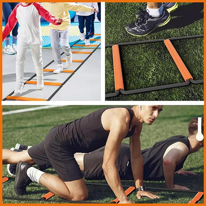 Training Ladder for Footwork, Speed and Agility Training Equipment, Foldable Quick Assembly, Steel Quality, Good Toughness, Multiple Usage(8 Grids)