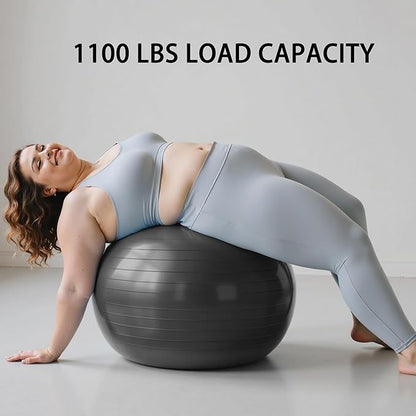 Exercise Balls Set 22-30 Inch & 9 Inch, Small Pilates Ball with Pump, Pregnancy Ball for Women, Yoga Balls for Exercise, Small Exercise Ball for Between Knees, Stability, Physio