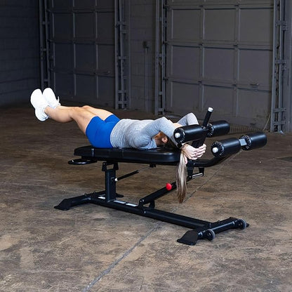 Pro ClubLine (SAB500B) Ab Bench by Body-Solid - Adjustable Sit Up/Weight Bench for Full Abdominal, Decline, Incline, and Flat Exercise, Black Finish