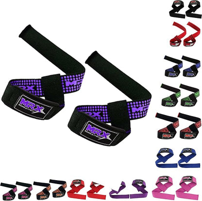 MRX Weight Lifting Bar Strap for Gym Workout Training Bodybuilding Deadlift Padded Straps Men/Women