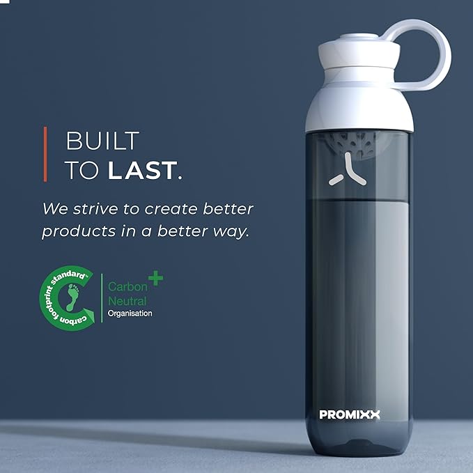 Promixx FORM Water Bottle - Premium Large Water Bottles for Hydration, Infusions and Supplements - Lifetime Durability, Leakproof Water Bottle BPA Free - 26oz / 760ml, Graphite Gray