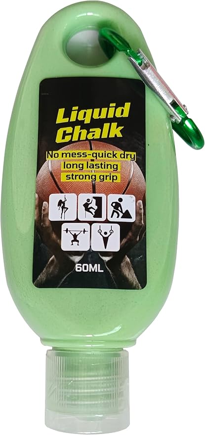 2oz(60ml) Liquid Chalk, Mess Free Gym Chalk for Weightlifting, Gymnastics, Rock Climbing, Dancing, and Lifting. Sweat Resistant and Long Lasting for Stronger Hand Grip