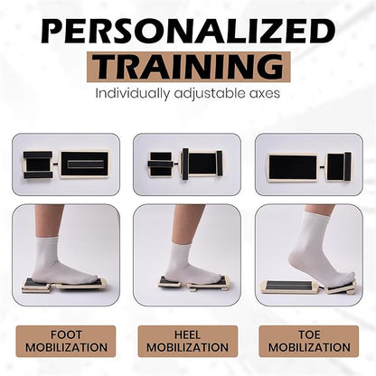 Foot & Ankle Strengthener Kit – Ankle Balance Board for Strength, Stability, Mobility & Injury Recovery – Complete Set with Beginner & Advanced Bars, 2 sizes Cork Balls, Manual & Carry Bag
