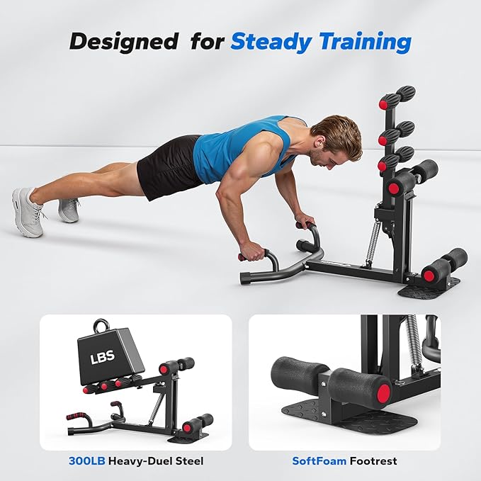 MERACH Deep Squat Machine for Women, Adjustable Glutes Trainer Machine, Core & Leg Exercise, Push Up Board Workout Equipment at Home Gym