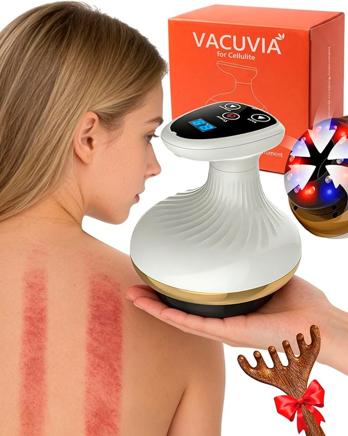 Electric Gua Sha Device for Cellulite Massage Tool,9 Suction Levels&Heating,Handheld Massager - Deep Massage,Negative Pressure Strong Suction, Smart Cupping Massager(1 Pcs)