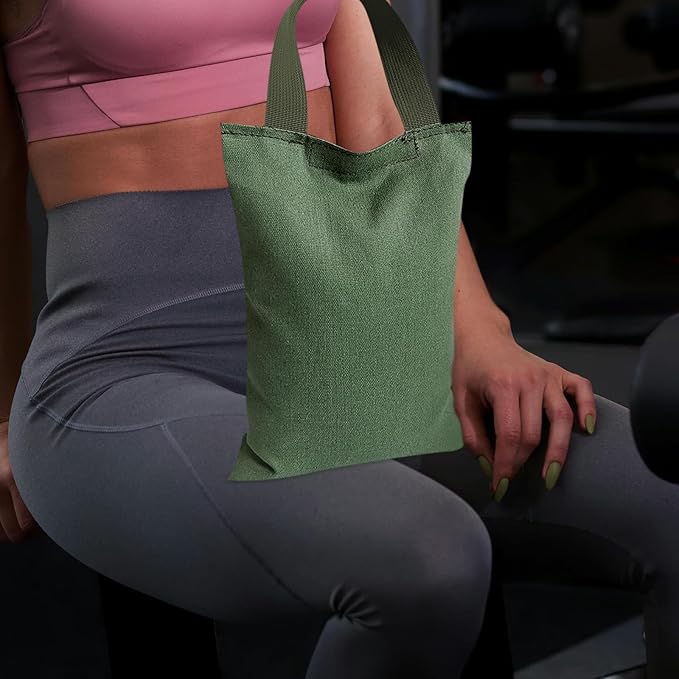 SUPVOX Canvas Yoga Sandbag with Handle 2kg Empty Training Sandbag for Pilates Fitness and Weight Workout Exercise Equipment