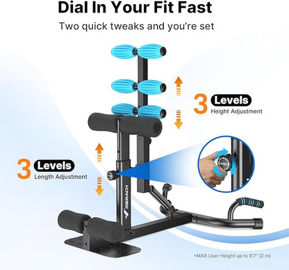 MERACH Deep Squat Machine for Women, Adjustable Glutes Trainer Machine, Core & Leg Exercise, Push Up Board Workout Equipment at Home Gym