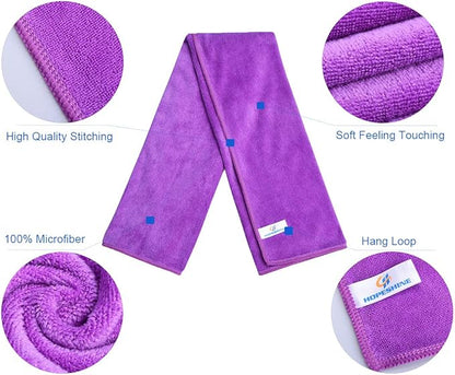 HOPESHIN Gyms Yoga Towels - Absorbent Microfiber Workout Towels for Men & Women, Soft, Fast Drying 3 Pack, 16x32 Inch
