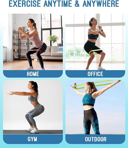Resistance Bands for Working Out, Exercise Bands with 5 Resistance Levels, Natural Latex Resistance Bands Designed for Home Fitness, Strength Training and Flexibility Exercises