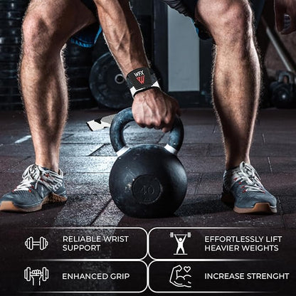 Weight Lifting Straps Wrist Support Padded Neoprene Gym Cross Training Hand Bar Weightlifting Straps Fitness Bodybuilding Power Exercise Grips Deadlift Men Women
