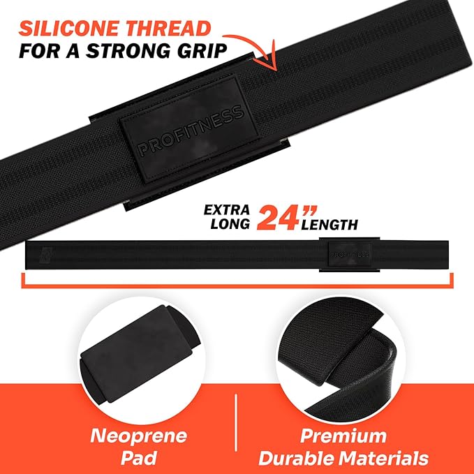 ProFitness Wrist Wraps for Weightlifting with Premium Lifting Straps - Weight Lifting Wrist Wraps and Gym Straps Ideal for Men & Women Workout & Training - Workout Straps with Wrist Support