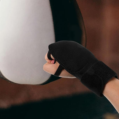 Weighted Boxing Gloves Adjustable Wrist Support Fitness Training Gloves for Kickboxing and Gym Workout, Black