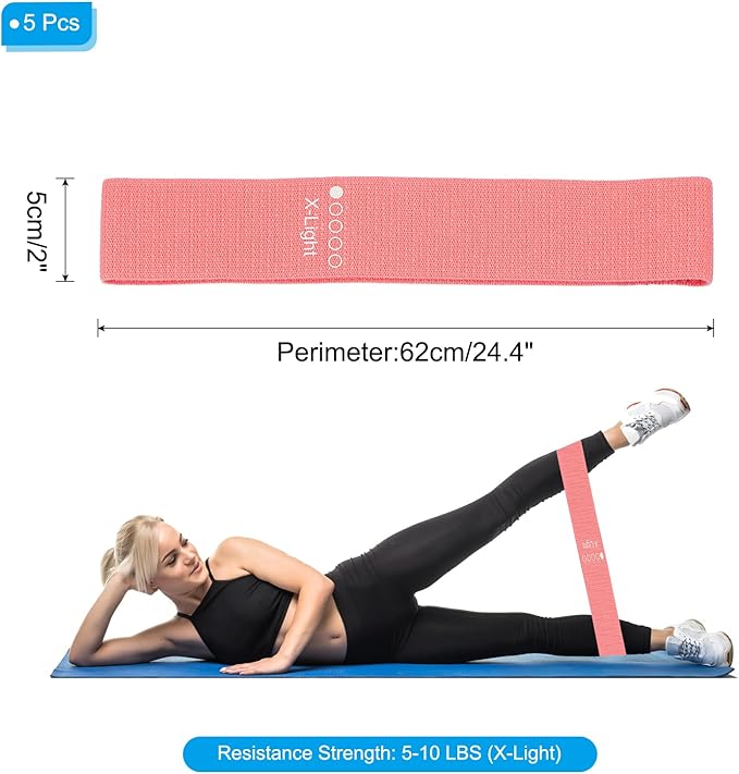 PATIKIL Fabric Resistance Bands, Elastic Exercise Bands for Women and Men, Booty Legs Workout Bands for Fitness Pilates