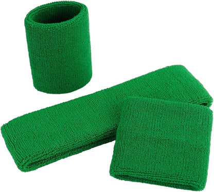 ONUPGO Sweatband Set Sports Headband Wristband Set Sweatbands Terry Cloth Wristband Wrist Sweatband Headbands Moisture Wicking Sweat Absorbing Head Band