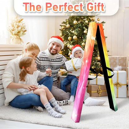 8FT Folding Balance Beam -Gymnastics Floor Beam -Gymnastics Equipment for Kids,Wood core- Anti-Slip Bottom and Carrying Bag for Home