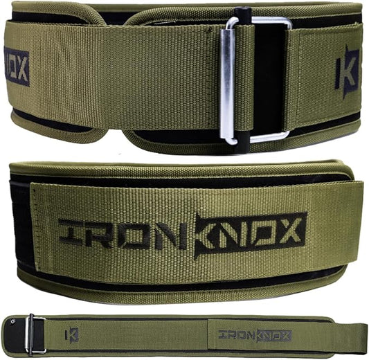 Premium Weight Lifting Belt, 4 Inch Weight Belt for Men and Women with Self Locking Metal Buckle for Maximum Support, Weightlifting Belt for Squat or Deadlift, Durable Gym Belt for Men