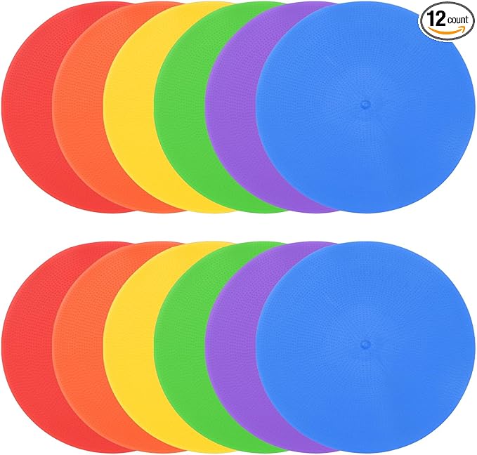 PATIKIL Spot Markers Non-Slip Floor Dots Agility Markers Flat Field Cones Poly Dots