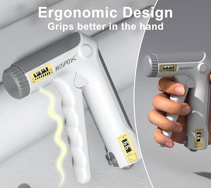 Grip Strength Trainer with Finger Exerciser, Adjustable Resistance, Forearm Strengthener Hand Gripper with Counting,Black
