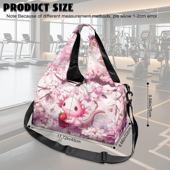 Gym Bag with Yoga Mat Holder Large Tote Bag With Multi Pockets for Women Men Dry Wet Separated Pocket Carryall Yoga Tote Bag for Pilates Travel Workout Office