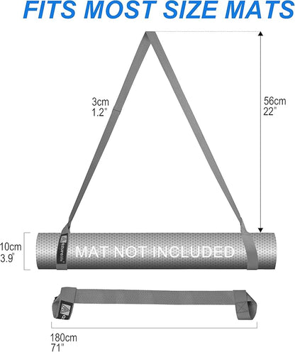 [MAT NOT Included] Yoga Mat Sling, Yoga Mat Straps for Carrying, Easy-Cinch Yoga Mat Holder Strap