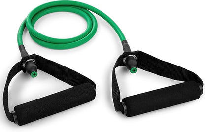 Champion Sports Resistance Tube Bands for Men and Women, Extra Light to Super Heavy Resistance - Durable Fitness Band for Strength Training, Stretching, Rehabilitation - Premium Home Workout Equipment