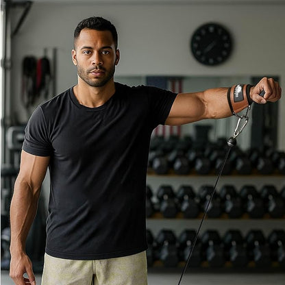 Wrist Cuffs for Cable Machines – Padded & Adjustable Straps for Lateral Raises, Tricep Pushdowns & Strength Training