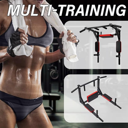 Multifunctional Wall Mount Pull-Up Bar Fitness Equipment,Chin-Up for Indoor Home Gym Workout,Supports to 440 Lbs