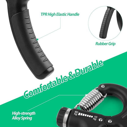 NIYIKOW Grip Strength Trainer, Hand Grip Strengthener, Grip Strengthener, Adjustable Resistance, Forearm Strengthener, Perfect for Musicians Athletes