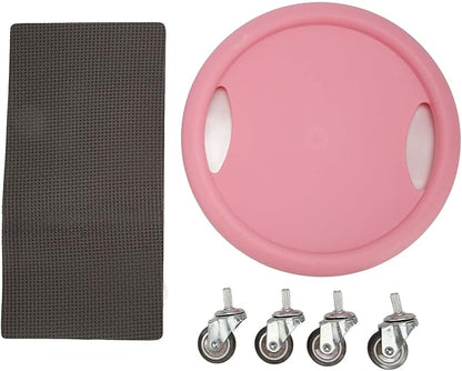 ZJchao Abs Roller, Ab Workout Equipment, Fitness Trainer Disc 4 Rollers Quiet Smoothing Abdominal Workout Slider Disc Core Strength Whether at Home or Gym