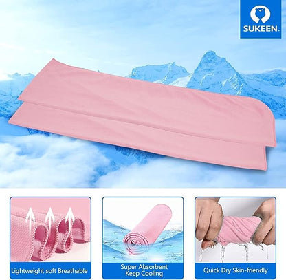 Sukeen Cooling Towels (40"x12"), Cooling Towels for Neck and Face, Soft Breathable Chilly Sweat Towel, Cooling Towel for Gym, Sport, Running, Camping, Fitness, Workout & More Activities