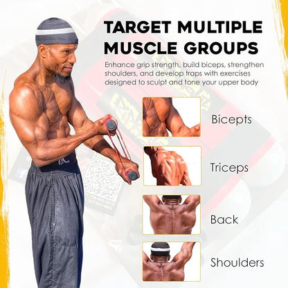 RipStick, Workout Equipment for Joint Rehab, Shoulder and Resistance Training, Muscle Building and Core Workout Equipment with 6 Adjustable Resistance Bands