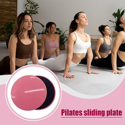 Gliding Discs For Abdominal Exercises - Core Sliders | Fitness Gliding Discs | Exercise Discs | Core Trainer | 2x Two-Sided Gym Sliding Plate Pads | Yoga Cushion For Carpet Or Hardwood Floors