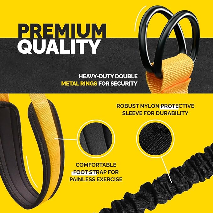 Pull Up Assistance Bands - 4 Heavy Duty Pull Up Bands with Adjustable Strap and Foot Rest - Stackable Pull Up Assist Band Set for Pull Up Bar - Resistance Bands for Pull Ups Chin Ups Strength Training