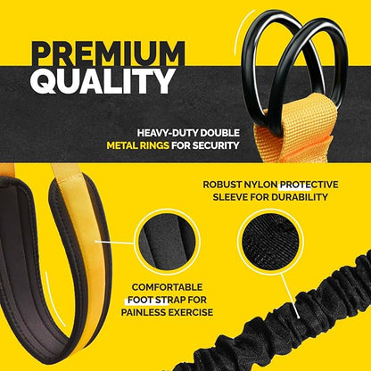 Pull Up Assistance Bands - 4 Heavy Duty Pull Up Bands with Adjustable Strap and Foot Rest - Stackable Pull Up Assist Band Set for Pull Up Bar - Resistance Bands for Pull Ups Chin Ups Strength Training