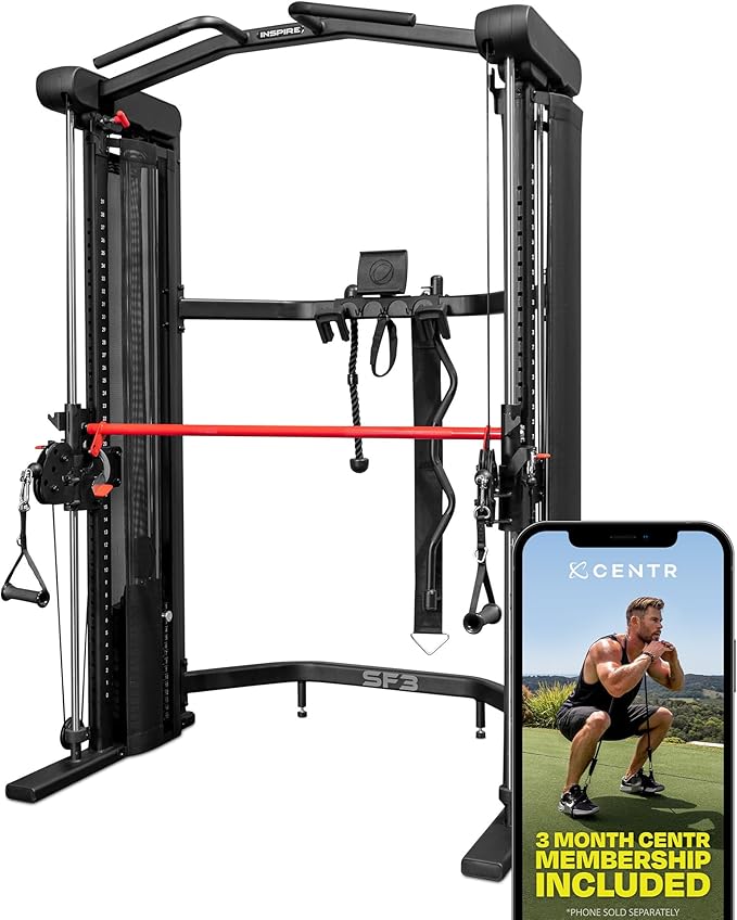 Inspire Fitness Home Gym Functional Trainer with Selectorized Smith Bar - Compact Home Workout Machine with Accessories and 2 x 165 lb Weight Stacks