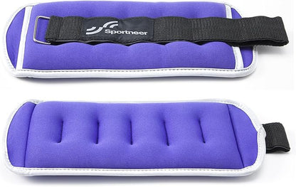 Sportneer Ankle Weights Wrist Weights Pair of 1/2/4/6/10 LBS for Men Women Kids Strength Training Wrist and Ankle Weights Set with Reflective Strips for Dancing Running Walking Fitness Workout Gym