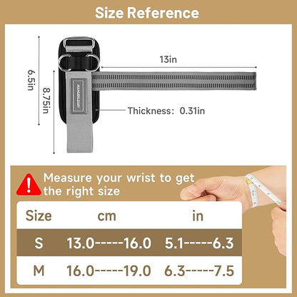 MANUEKLEAR Non-Slip Wrist Straps for Weightlifting Deadlifting, Gym Lifting Straps with D Rings for Cable Machine Workout, 10mm Neoprene Padded Weight lifting Wrist Wraps for Men Women