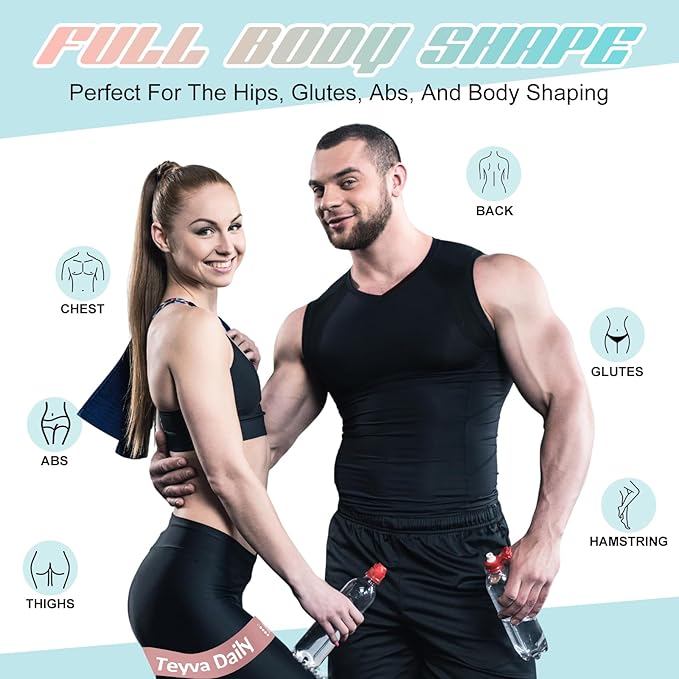 50 Pcs Resistance Loop Exercise Bands for Booty Workout Stretch Exercise Bands 5 Level Each Set with Storage Bag Non Slip for Legs Squat Resistance Loop Women Men Fitness
