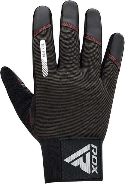 RDX Weight Lifting Gloves with Wrist Support -Touch Screen Full Finger Gym Workout, Breathable Anti Slip Padded Grip, Men Women Fitness Training, Powerlifting Bodybuilding HIIT Exercise Weightlifting