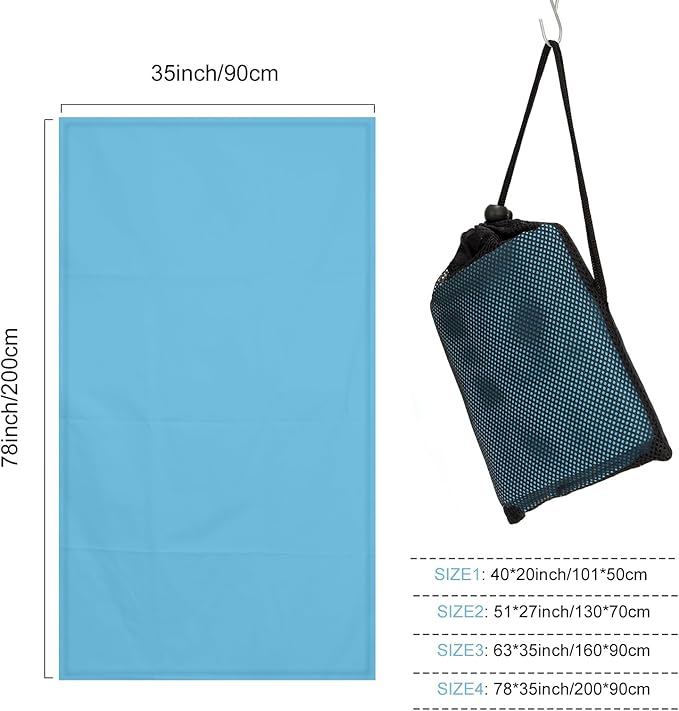 Microfibre Towel Extra Large for Beach, Travel, Swimming, Bath– Quick Dry, Ultra Compact, Sand Free, Lightweight & Super Absorbent(Blue,78x35 in)