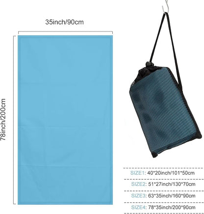 Microfibre Towel Extra Large for Beach, Travel, Swimming, Bath– Quick Dry, Ultra Compact, Sand Free, Lightweight & Super Absorbent(Blue,78x35 in)