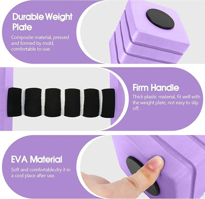 Aquatic Exercise Dumbbells, 2PCS Foam Water Weights, Aerobic Exercise Fitness Equipment Dumbbell, Dumbbells Set for Water Aerobics Weight Loss, Pool Fitness, Underwater Exercise