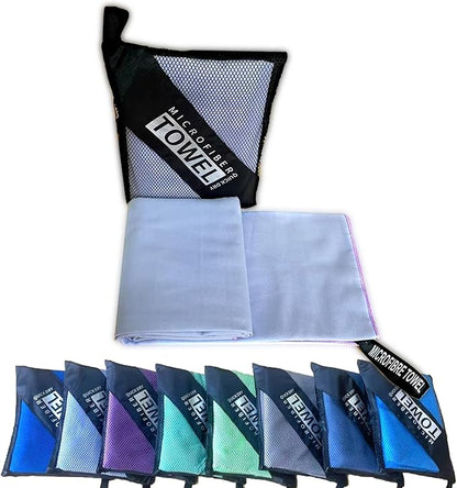 Reusable Quick Dry Beach Towels,Microfiber Travel Towel,Compressed Lightweight Bath Towel for Beach Hiking Gym Yoga Travel Sports Swimming Camping(Light Purple, 24"*48")